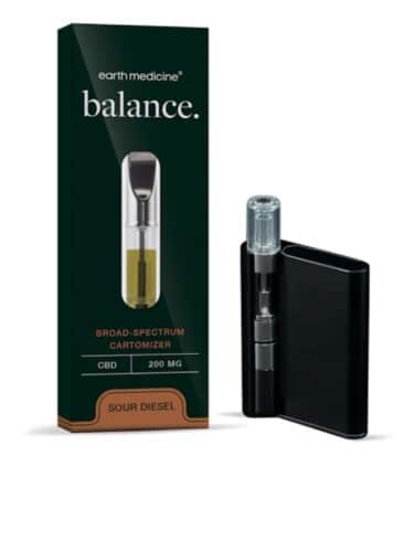 Earth Medicine Balance Sour Diesel Broad Spectrum Cartomizer and Jupiter Palm CCELL Vaporizer Bundle Review